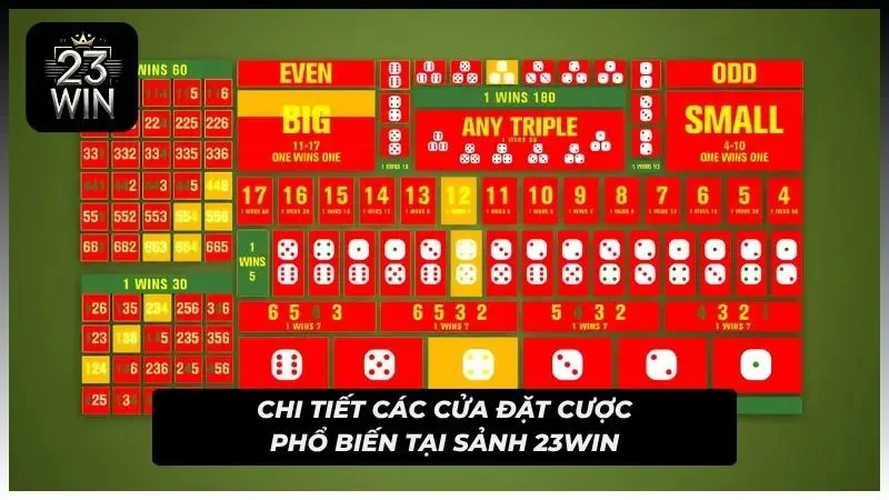 Toàn cảnh các ô cược Tài Xỉu Chẵn Lẻ cho cược thủ lựa chọn